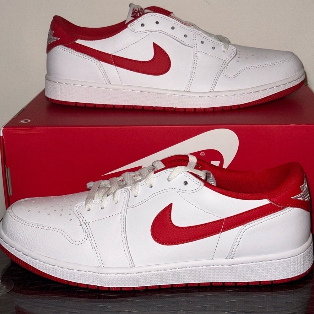 Nike Air Jordan 1 Retro Low OG Shoes University Red Men’s Size 12.5 CZ0790-161